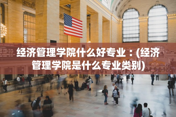 经济管理学院什么好专业︰(经济管理学院是什么专业类别)