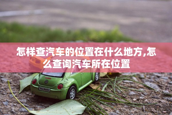 怎样查汽车的位置在什么地方,怎么查询汽车所在位置 怎样查汽车的位置在什么地方,怎么查询汽车所在位置