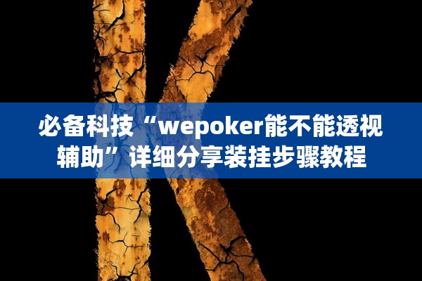必备科技“wepoker能不能透视辅助”详细分享装挂步骤教程