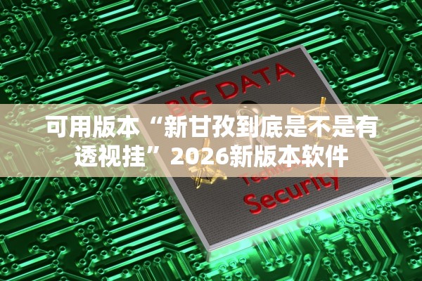 可用版本“新甘孜到底是不是有透视挂”2026新版本软件