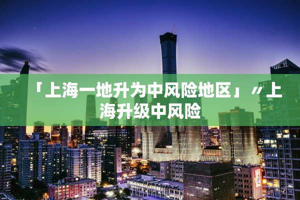 「上海一地升为中风险地区」〃上海升级中风险 「上海一地升为中风险地区」〃上海升级中风险