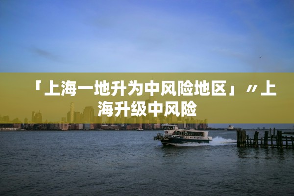 「上海一地升为中风险地区」〃上海升级中风险 「上海一地升为中风险地区」〃上海升级中风险