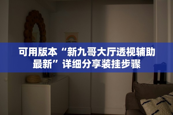 可用版本“新九哥大厅透视辅助最新”详细分享装挂步骤