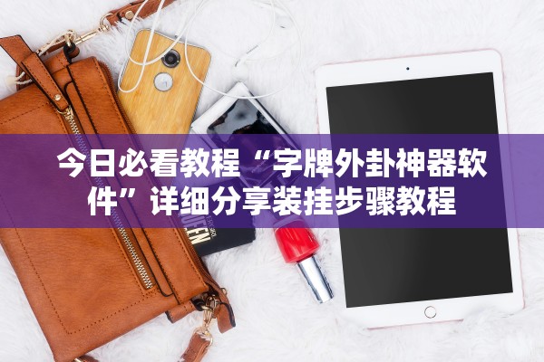 今日必看教程“字牌外卦神器软件”详细分享装挂步骤教程