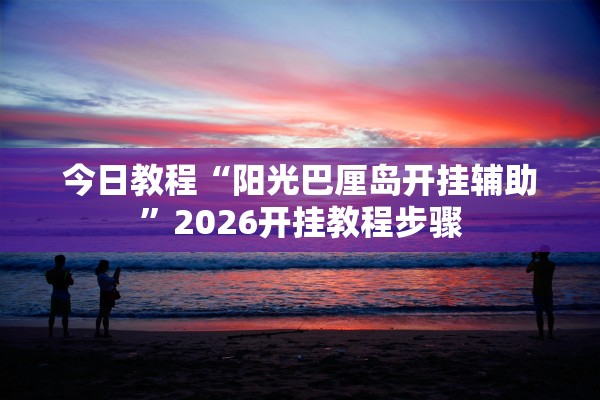 今日教程“阳光巴厘岛开挂辅助”2026开挂教程步骤