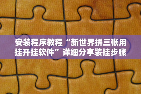 安装程序教程“新世界拼三张用挂开挂软件”详细分享装挂步骤教程