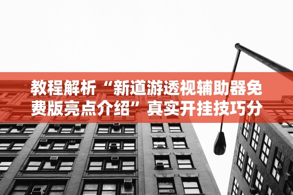 教程解析“新道游透视辅助器免费版亮点介绍”真实开挂技巧分享