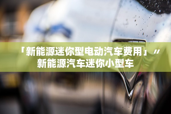 「新能源迷你型电动汽车费用」〃新能源汽车迷你小型车