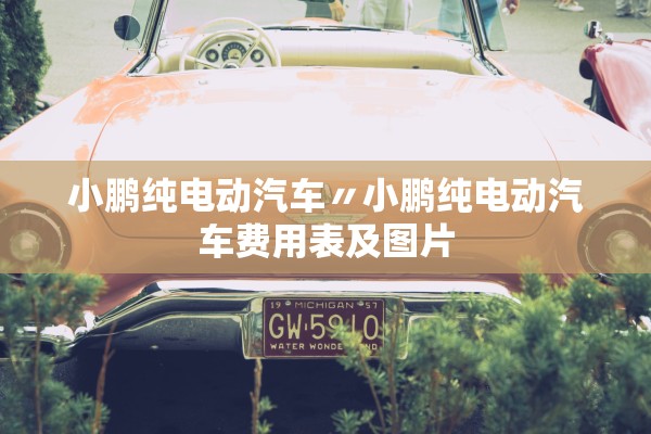 小鹏纯电动汽车〃小鹏纯电动汽车费用表及图片