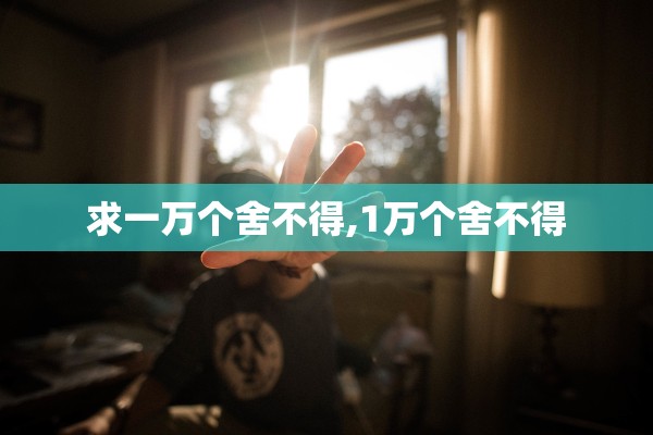 求一万个舍不得,1万个舍不得