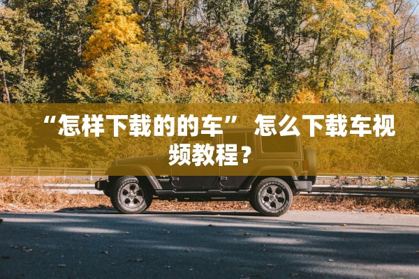 “怎样下载的的车” 怎么下载车视频教程？