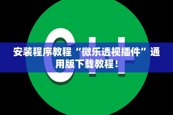 安装程序教程“微乐透视插件”通用版下载教程！