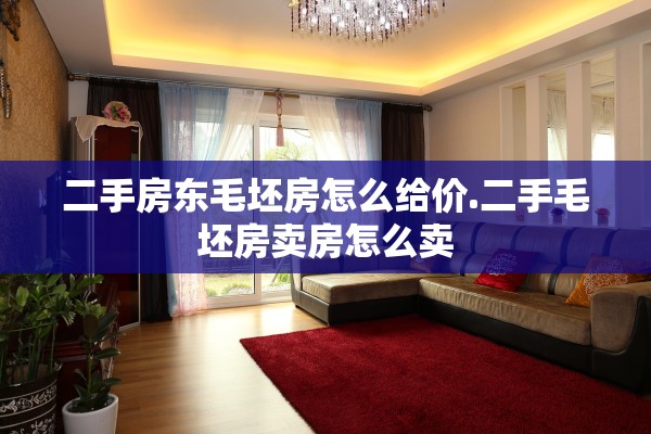 二手房东毛坯房怎么给价.二手毛坯房卖房怎么卖
