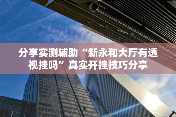分享实测辅助“新永和大厅有透视挂吗”真实开挂技巧分享