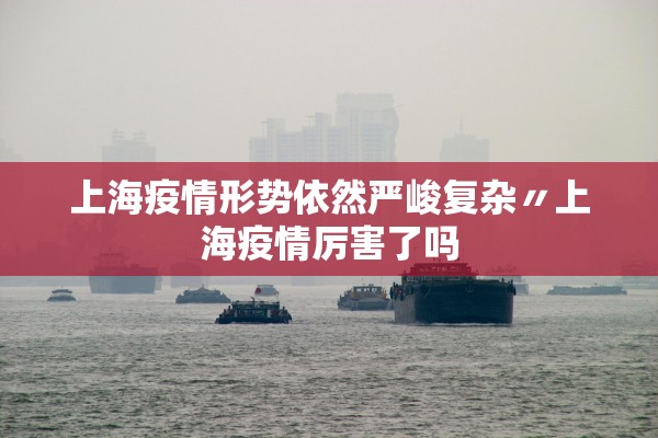 上海疫情形势依然严峻复杂〃上海疫情厉害了吗