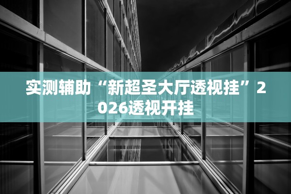 实测辅助“新超圣大厅透视挂”2026透视开挂