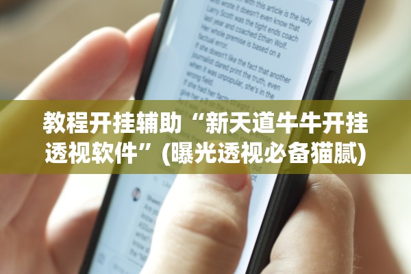 教程开挂辅助“新天道牛牛开挂透视软件	”(曝光透视必备猫腻)