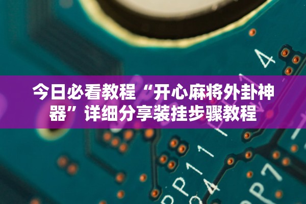 今日必看教程“开心麻将外卦神器”详细分享装挂步骤教程